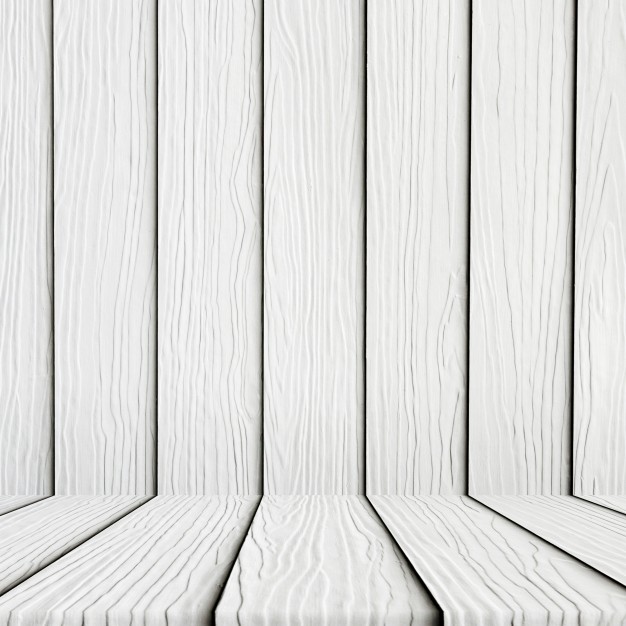 Lantai kayu warna putih